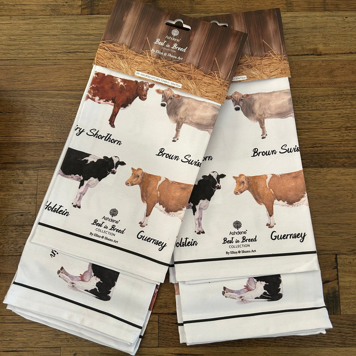Ashdene Best in Breed Cows 2 Pack Tea Towels