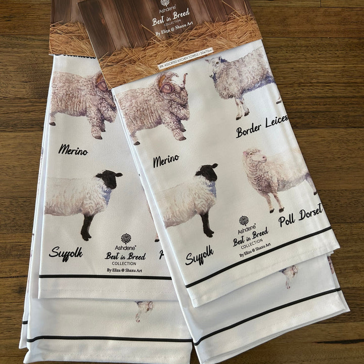 Ashdene Best in Breed Sheep 2 Pack Tea Towels