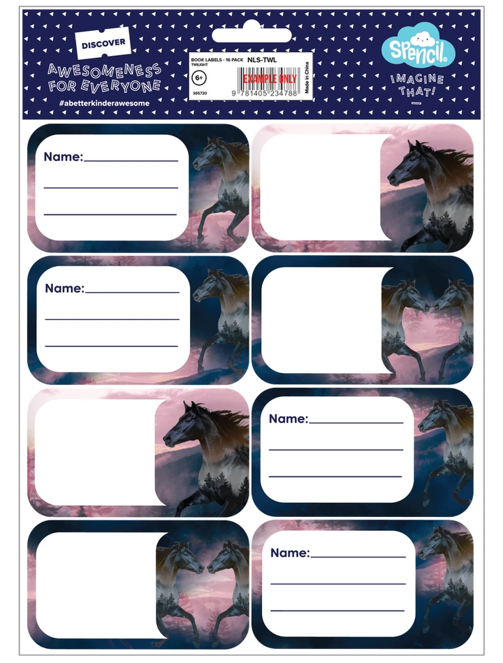 Spencil Twilight Book Labels
