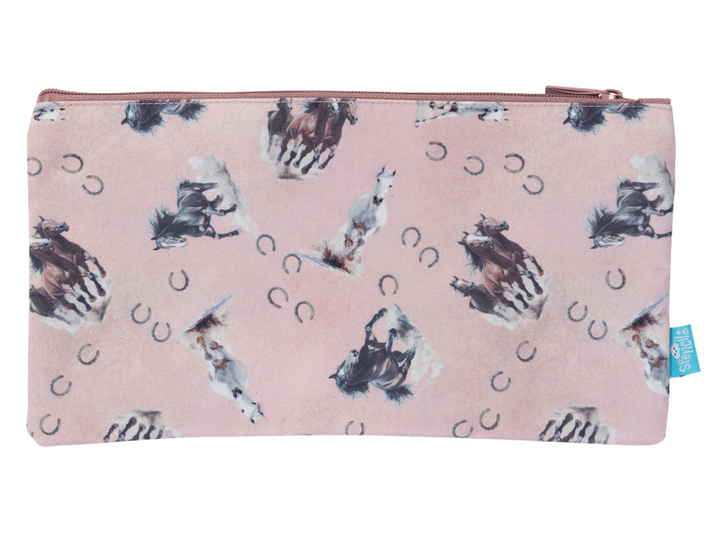 Spencil Wild Horses Twin Zip Pencil Case