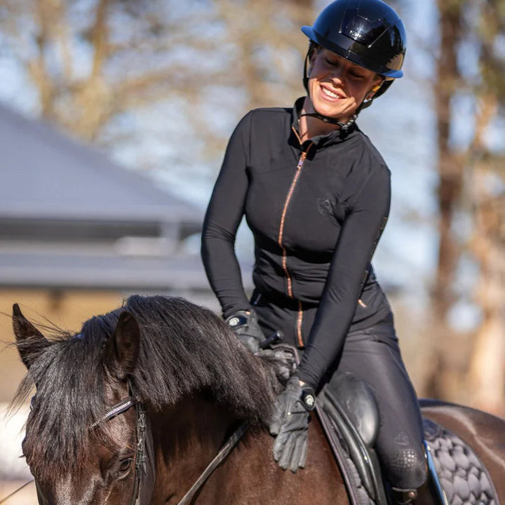 BARE Technical Riding Jacket - Black with Rose Gold