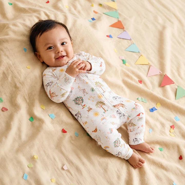 Bebe by Minihaha Scout Organic LS Zipsuit