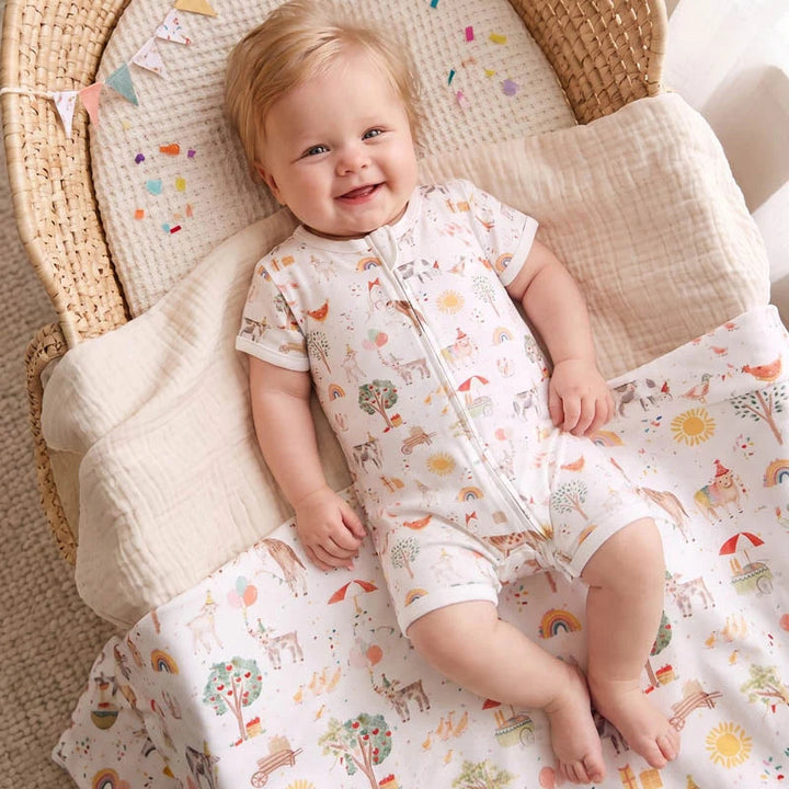 Bebe by Minihaha Scout Organic SS Zip Romper