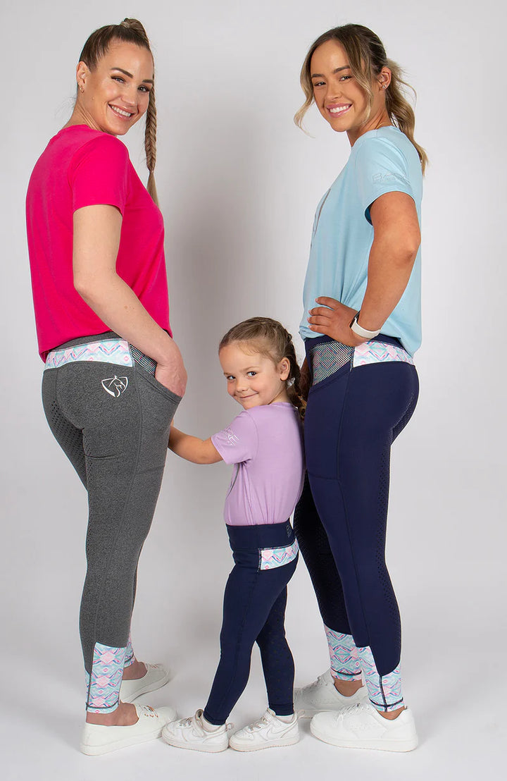 BARE Babes Performance Riding Tights - AZURE