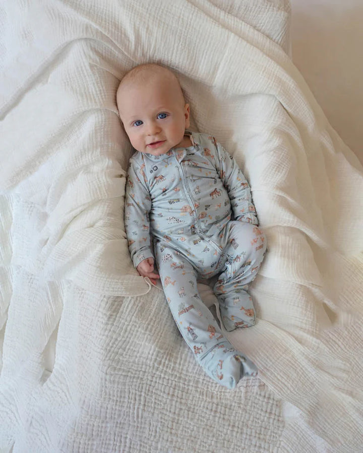BeBe Ecocozy Farm Zipsuit - Long Sleeved