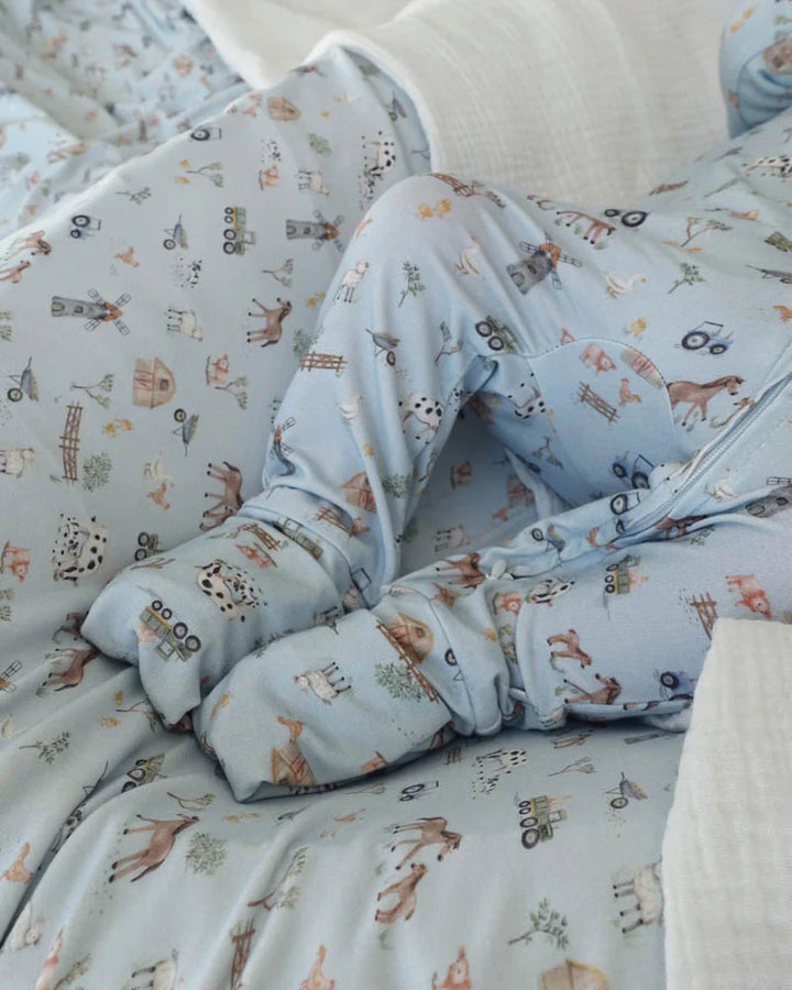 BeBe Ecocozy Farm Zipsuit - Long Sleeved