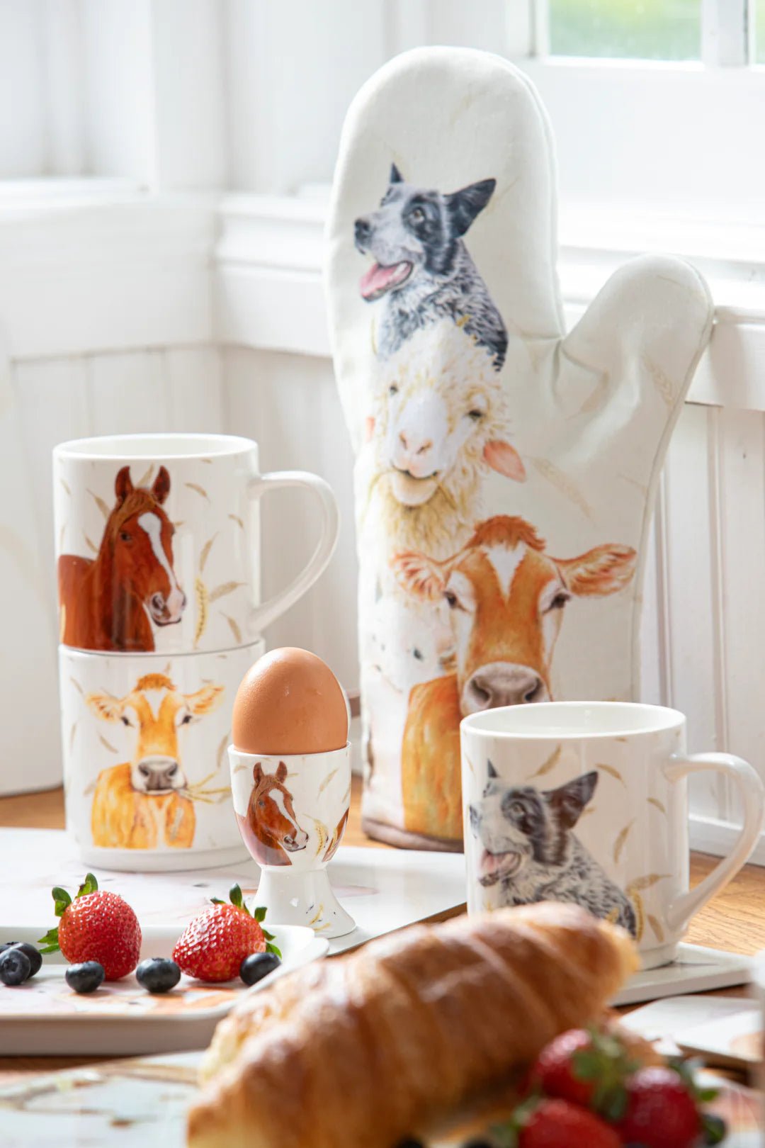 Ashdene Farm Yard Faces 2 Oven Mitt - The Glamorous Grub