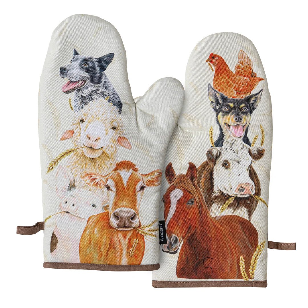 Ashdene Farm Yard Faces 2 Oven Mitt - The Glamorous Grub