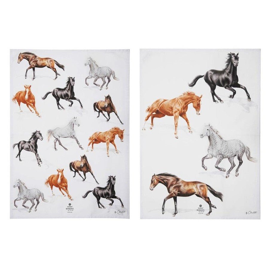 Ashdene Horses by Charlotte 2 Pack Tea Towels - The Glamorous Grub