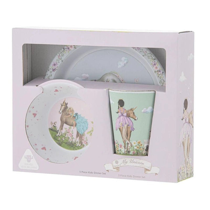 Ashdene "My Unicorn" 3 Pc Kids Melamine Set - The Glamorous Grub