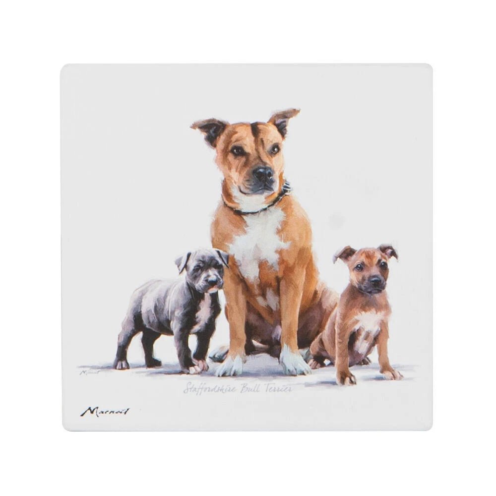Ashdene Puppy Love Staffy Coaster - The Glamorous Grub