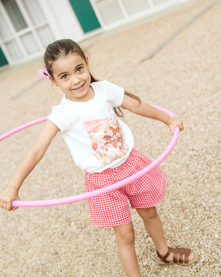 "Sundae" Organic Wild &amp; Free Horses Tee 3-7 yrs