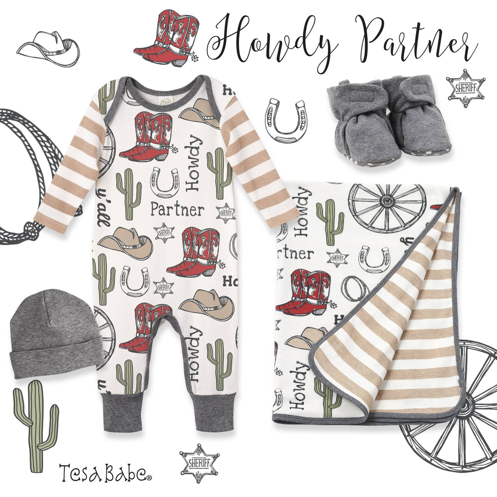 Baby Boy's Howdy Partner Cotton Blanket - The Glamorous Grub