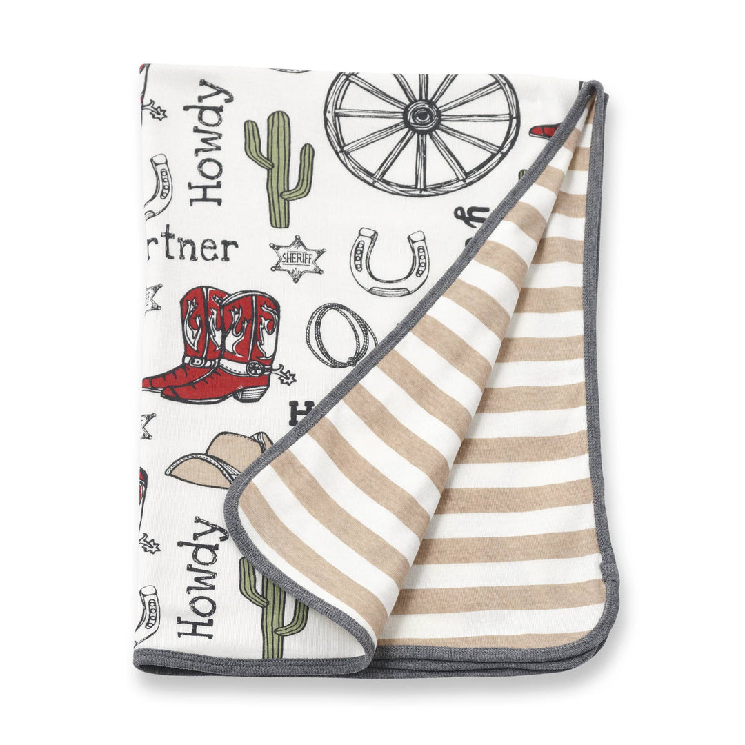 Baby Boy's Howdy Partner Cotton Blanket - The Glamorous Grub
