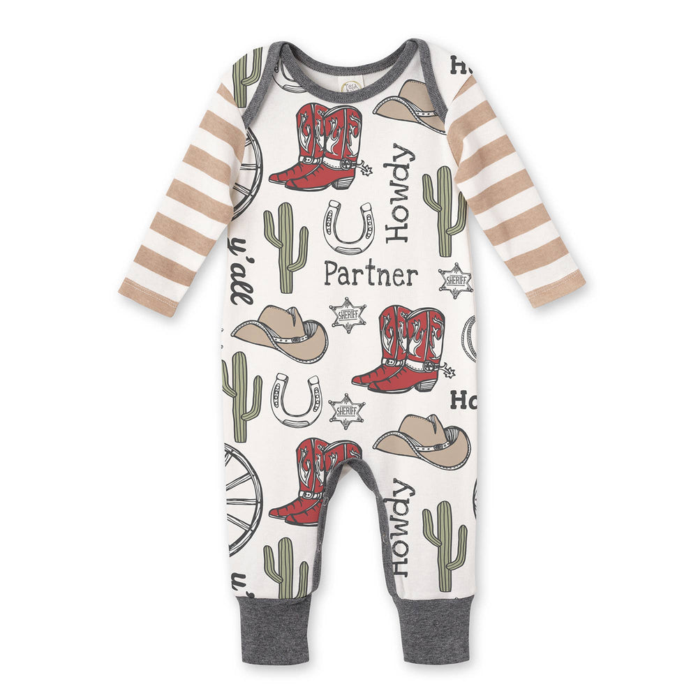 Baby Boy's Howdy Partner Cotton Romper - The Glamorous Grub