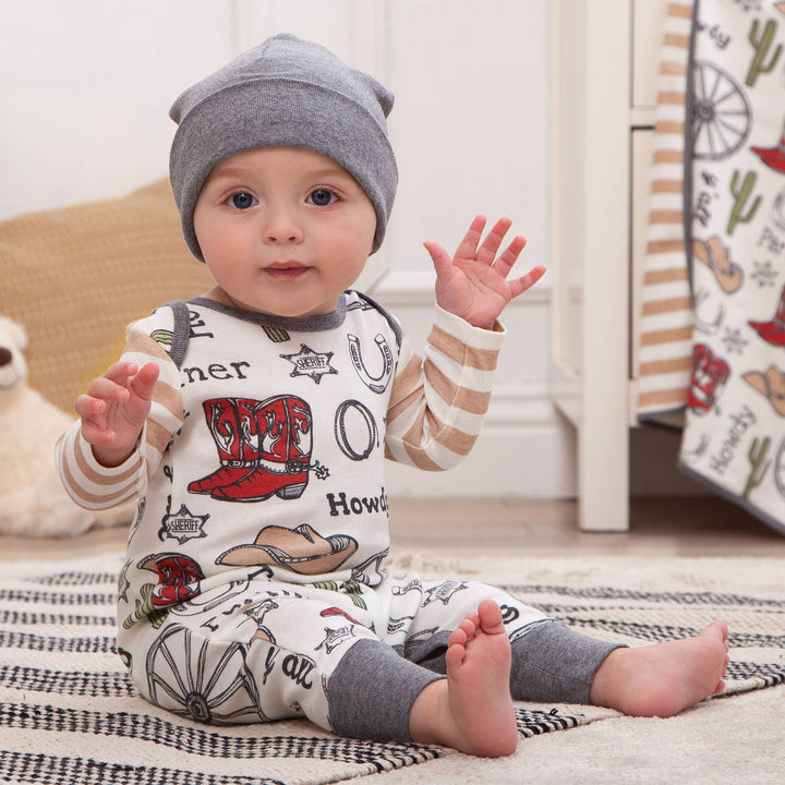 Baby Boy's Howdy Partner Cotton Romper - The Glamorous Grub