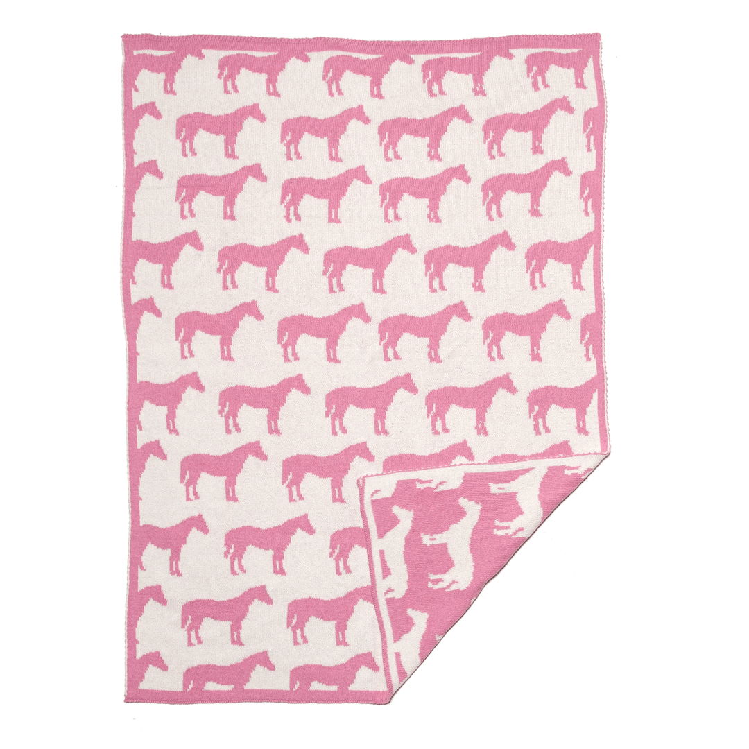 Baby Reversible Pony Blanket - Recycled Cotton - The Glamorous Grub