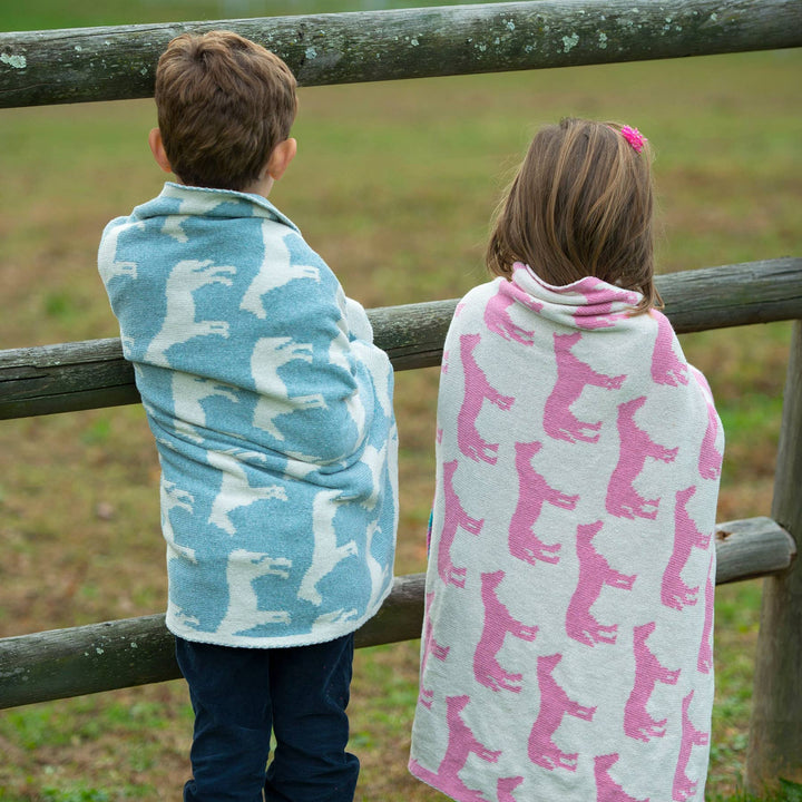 Baby Reversible Pony Blanket - Recycled Cotton - The Glamorous Grub