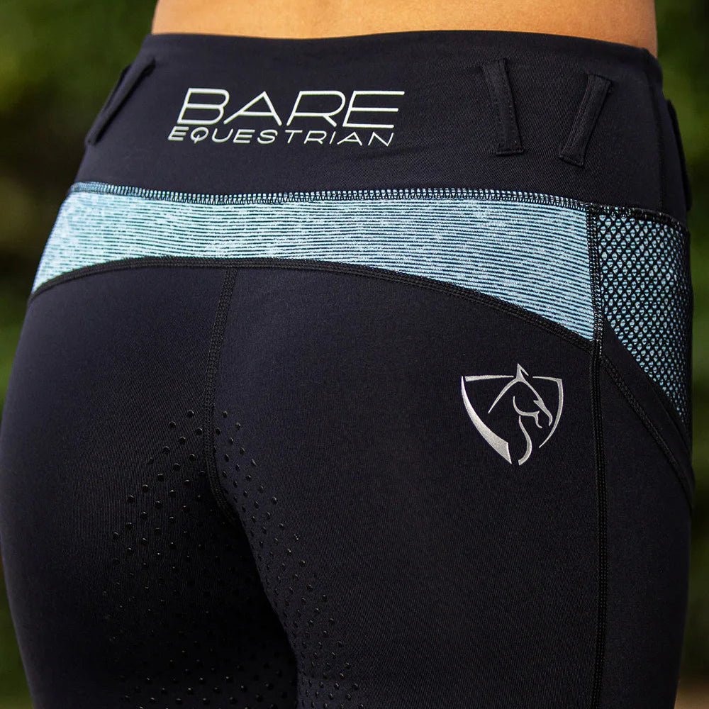 BARE Babes Performance Riding Tights - Neon Blue - The Glamorous Grub