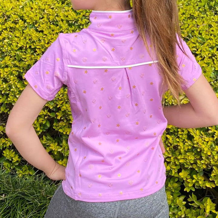 BARE Babes Quarter Zip Shirt - Pink Star Dust - The Glamorous Grub