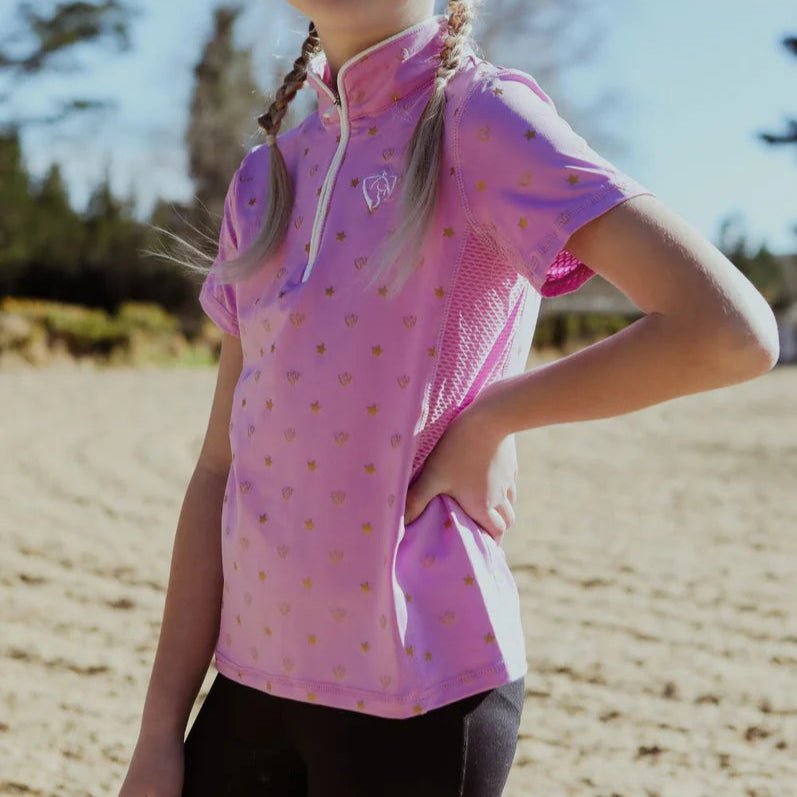 BARE Babes Quarter Zip Shirt - Pink Star Dust - The Glamorous Grub