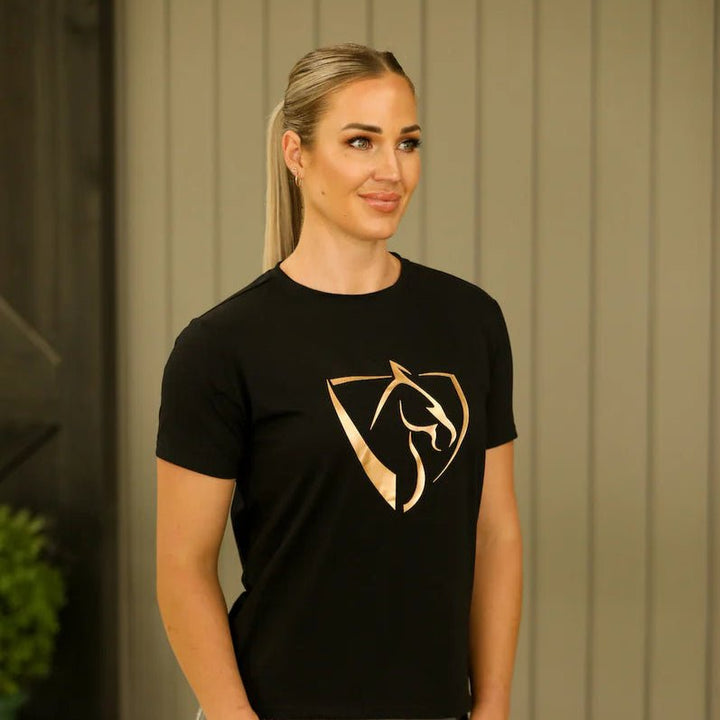 BARE Black & Rose Gold Logo T-Shirt - The Glamorous Grub
