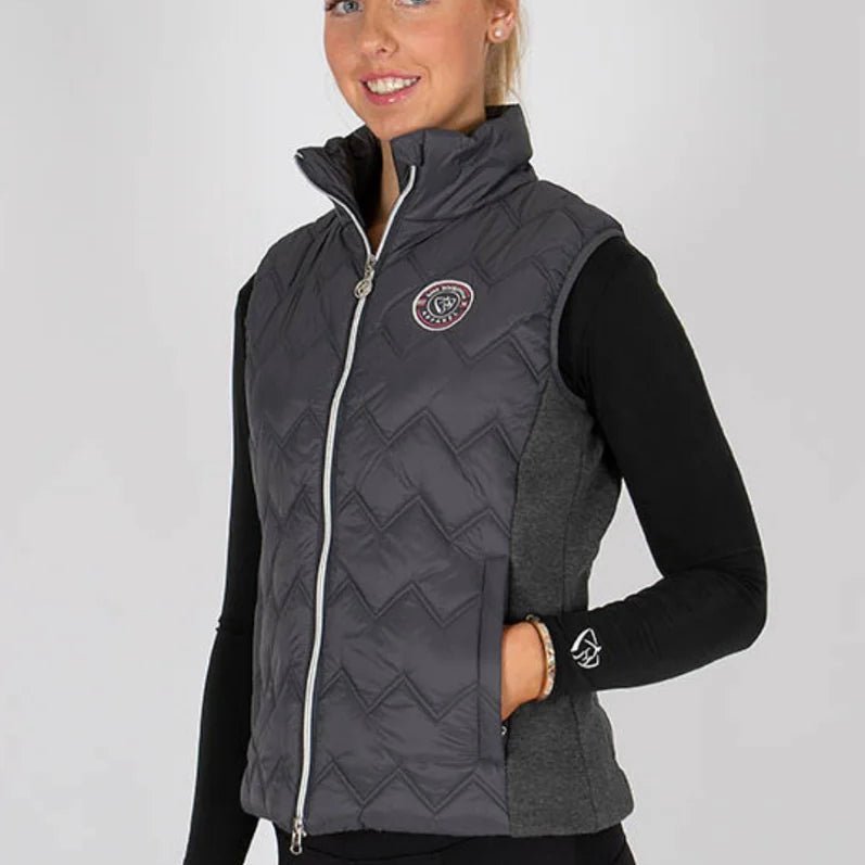 BARE Equestrian Sienna Vest - Charcoal - The Glamorous Grub
