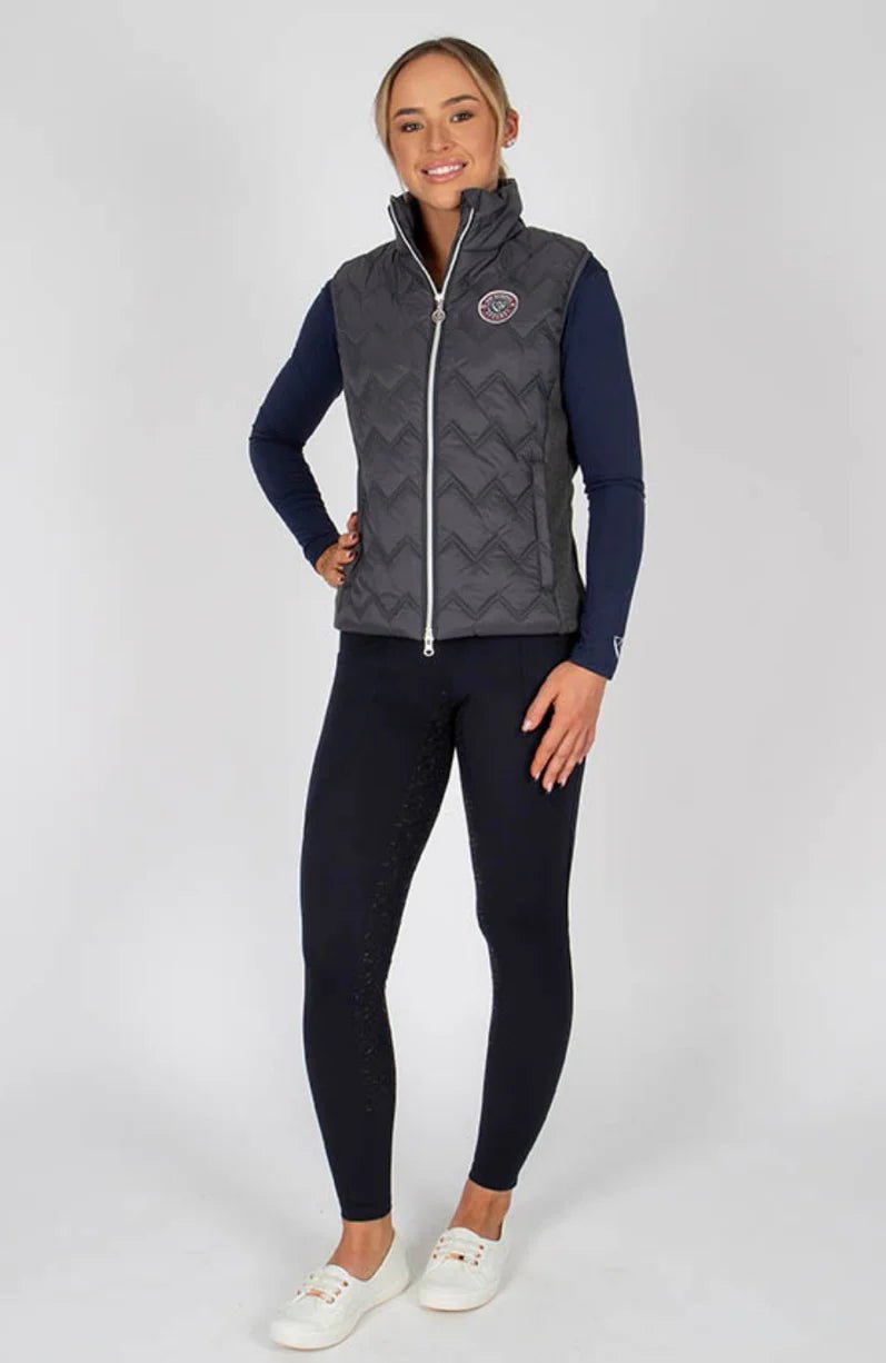 BARE Equestrian Sienna Vest - Charcoal - The Glamorous Grub