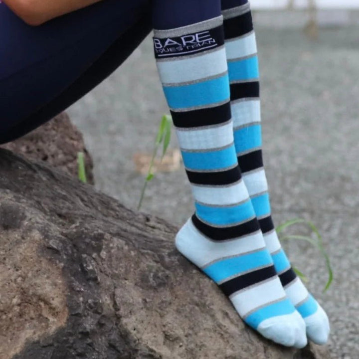 BARE Youth Cotton Sock - Navy / Teal / Silver - The Glamorous Grub