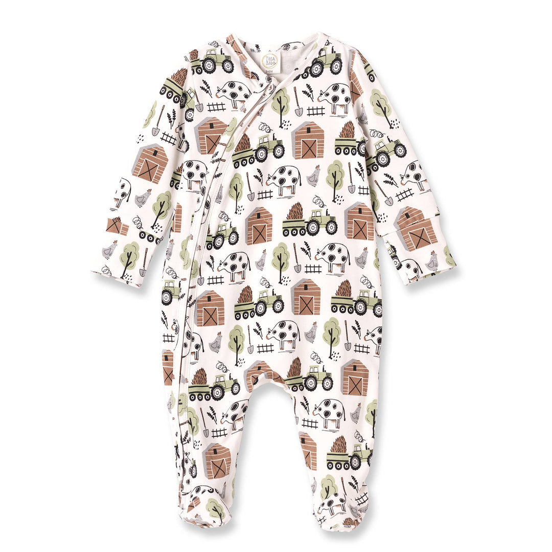 Barnyard Buddies Bamboo Zipper Romper - The Glamorous Grub