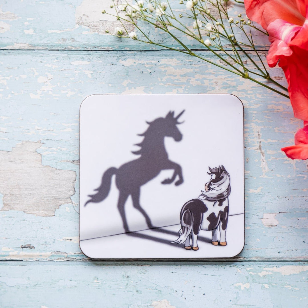 'Believe in Yourself' Individual Coaster - Piebald - The Glamorous Grub