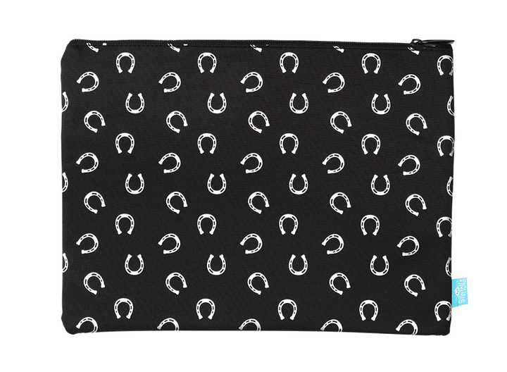 Black & White Horses A4 Twin Zip Pencil Case - The Glamorous Grub