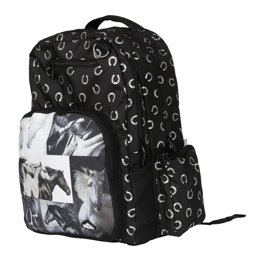 Black & White Horses Backpack - The Glamorous Grub