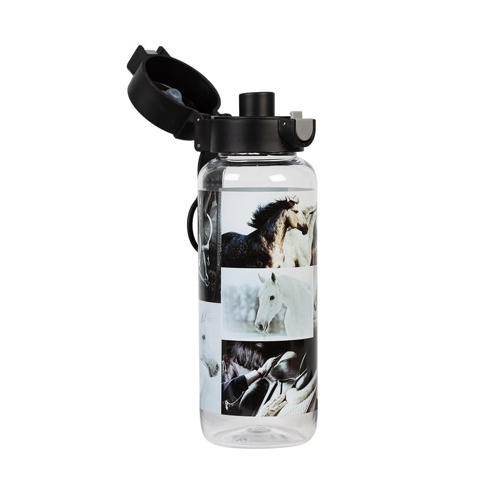 Black & White Horses Water Bottle - The Glamorous Grub
