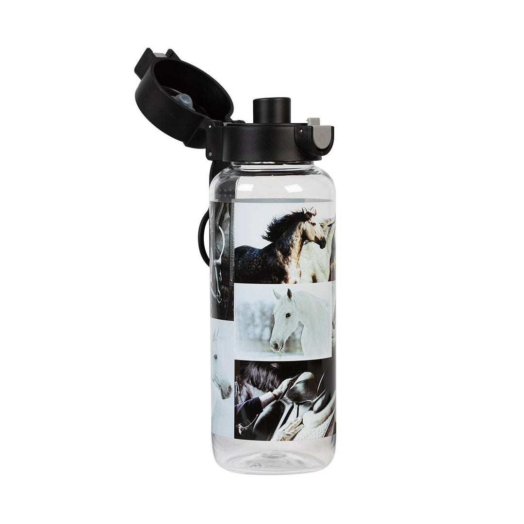 Black & White Horses Water Bottle - The Glamorous Grub