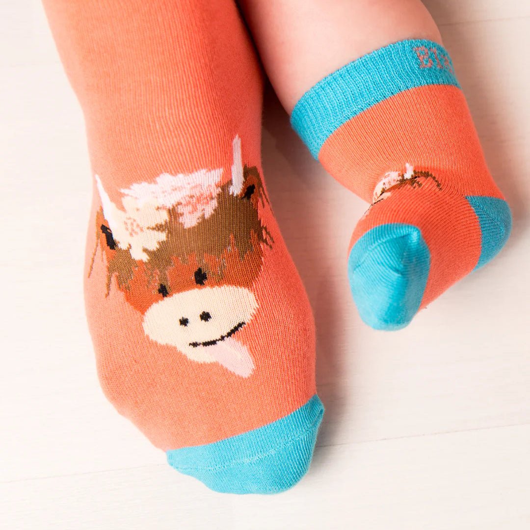 Bonnie the Highland Cow socks - The Glamorous Grub