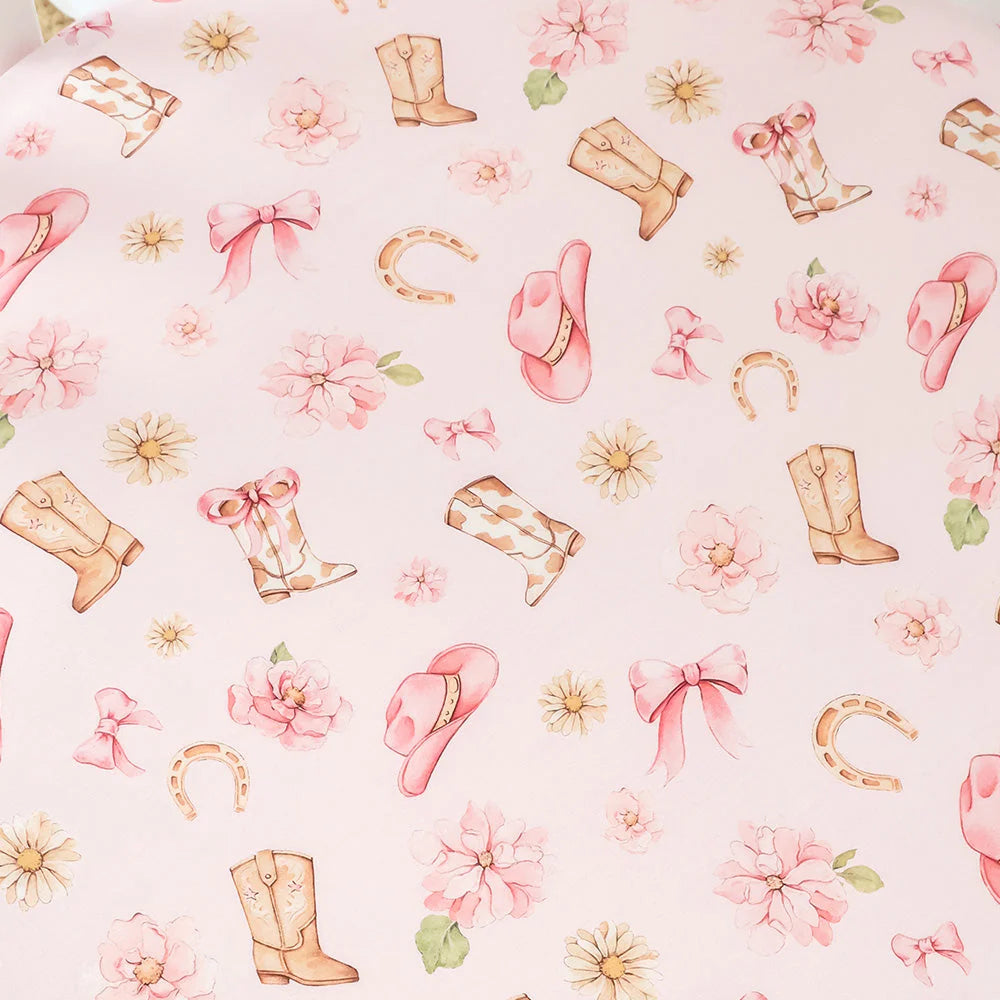 Boots &amp; Bows Certified Organic Cotton Fitted Cot Sheet