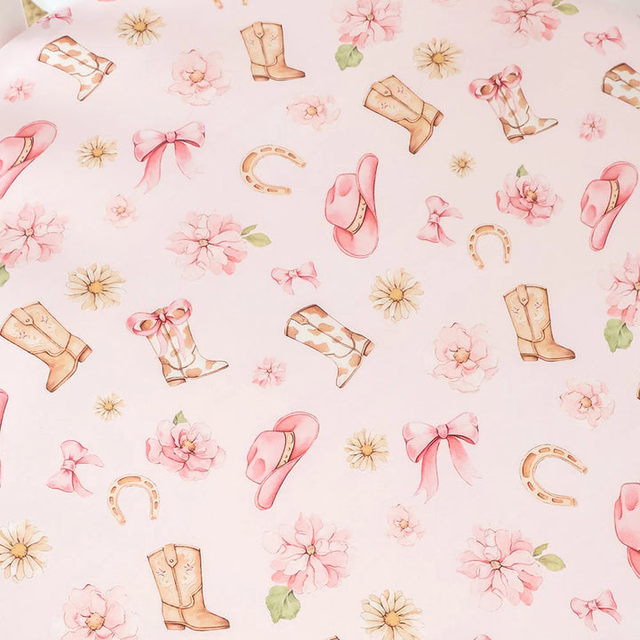 Boots &amp; Bows Certified Organic Cotton Fitted Cot Sheet