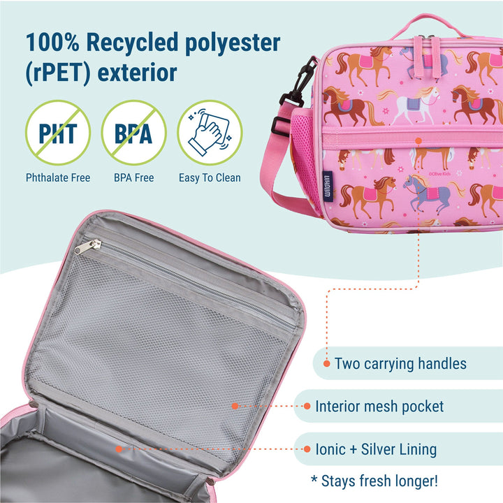 Colourful Horses ECO rPET Next Gen Lunch Box - The Glamorous Grub