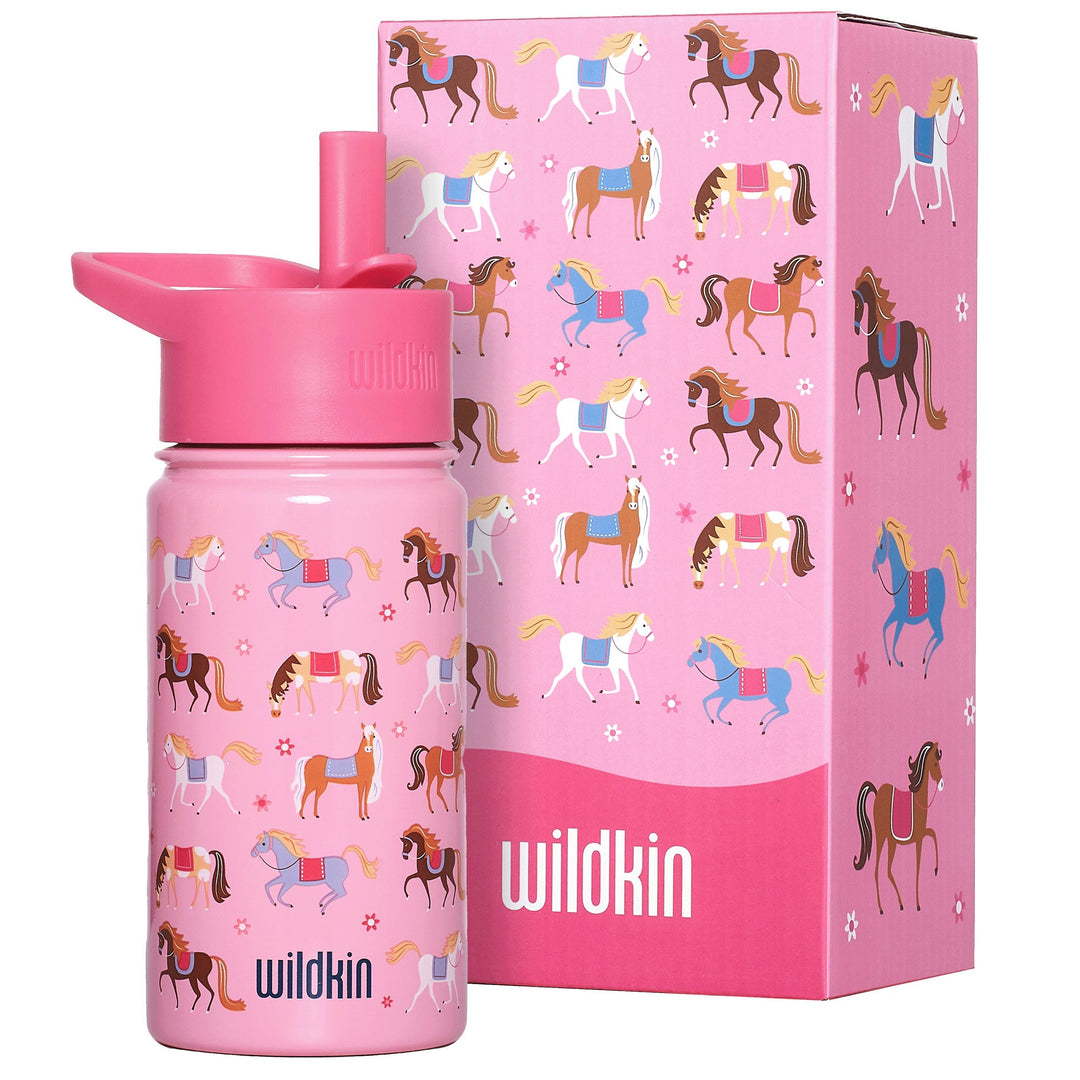 Colourful Horses Steel Water Bottle - The Glamorous Grub