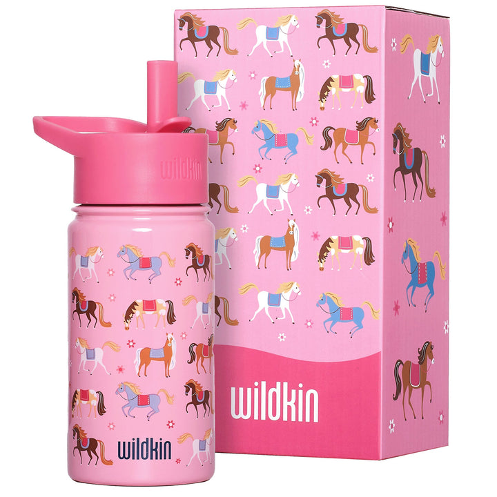 Colourful Horses Steel Water Bottle - The Glamorous Grub