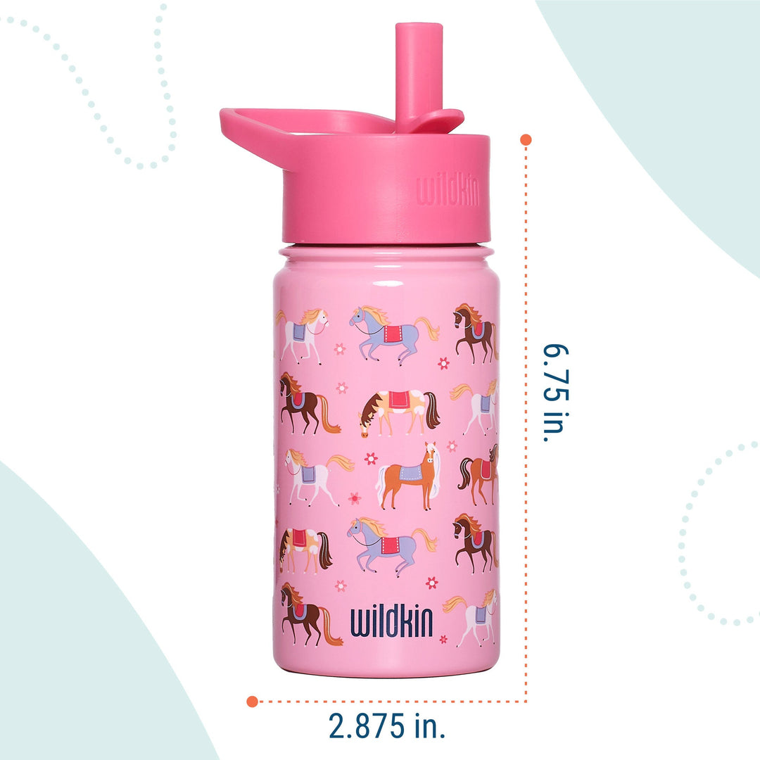 Colourful Horses Steel Water Bottle - The Glamorous Grub