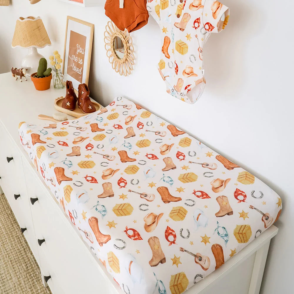 Cowboy Organic Bassinet Sheet / Change Pad Cover