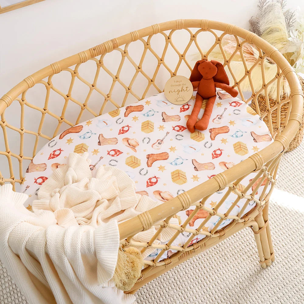 Cowboy Organic Bassinet Sheet / Change Pad Cover