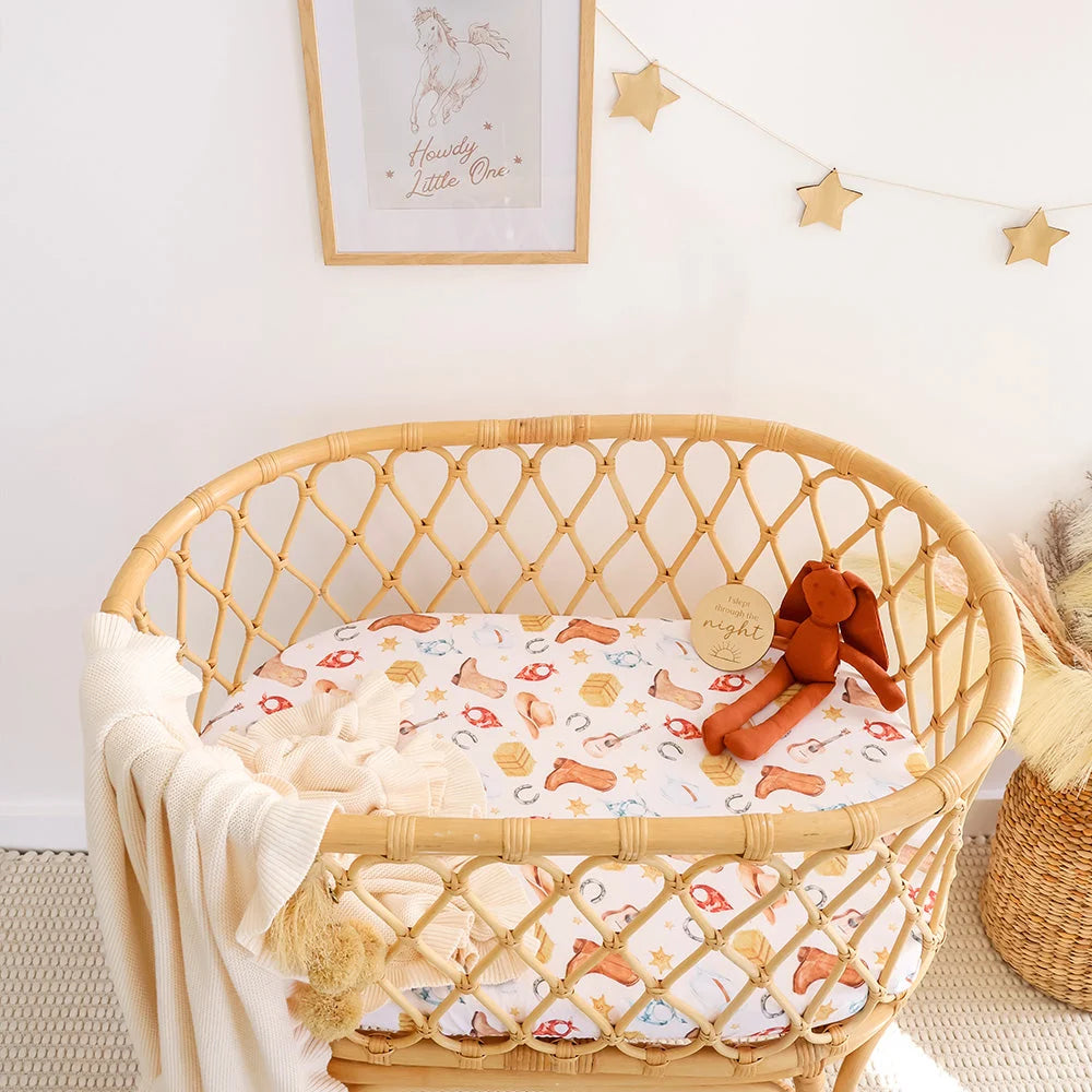 Cowboy Organic Bassinet Sheet / Change Pad Cover