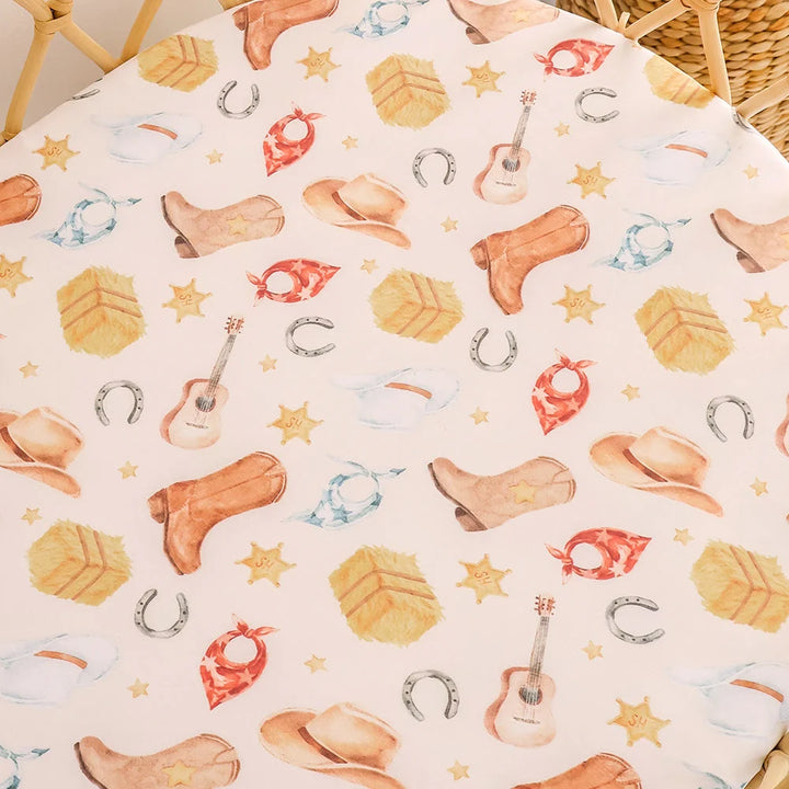 Cowboy Organic Bassinet Sheet / Change Pad Cover