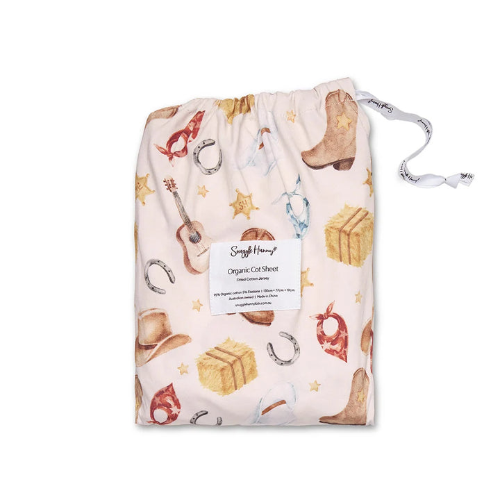 Cowboy Certified Organic Cotton Fitted Cot Sheet