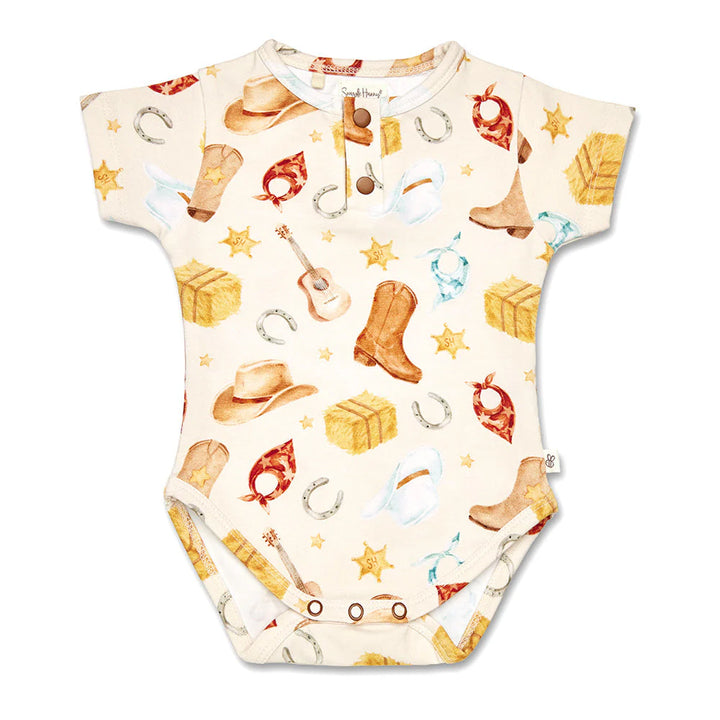 Cowboy Short Sleeve Organic Bodysuit