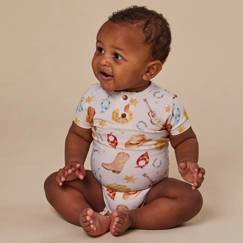 Cowboy Short Sleeve Organic Bodysuit
