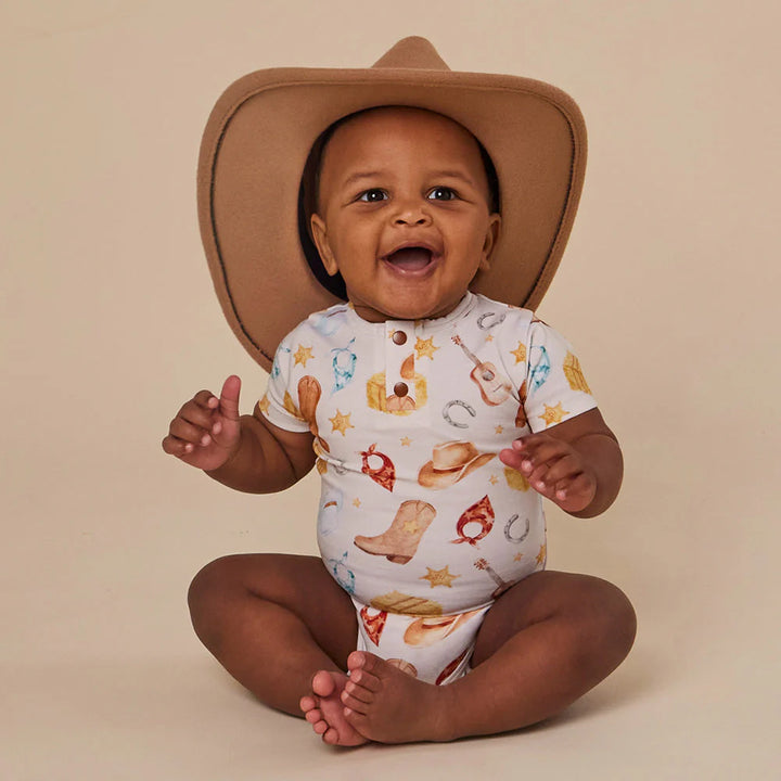 Cowboy Short Sleeve Organic Bodysuit